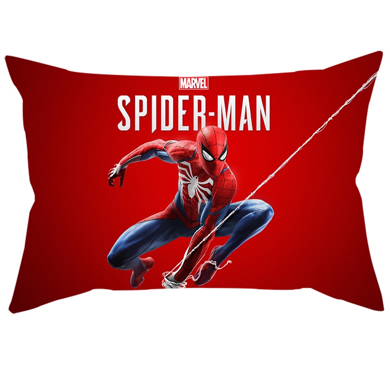 Vỏ gối đơn polyester in hình siêu anh hùng Người Nhện trang trí nhà cửa/xe hơi