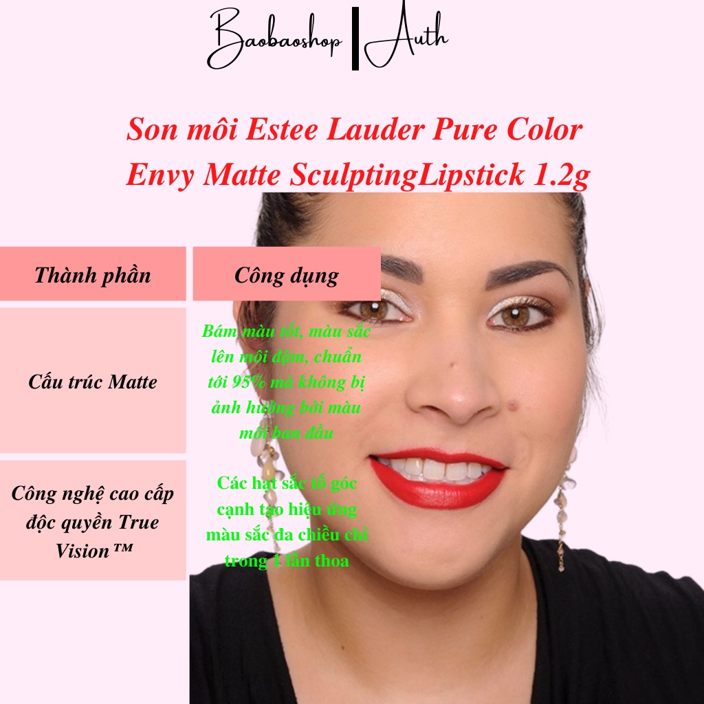 Son môi Estee Lauder Pure Color Envy Sculpting Lipstick mini 1.2g