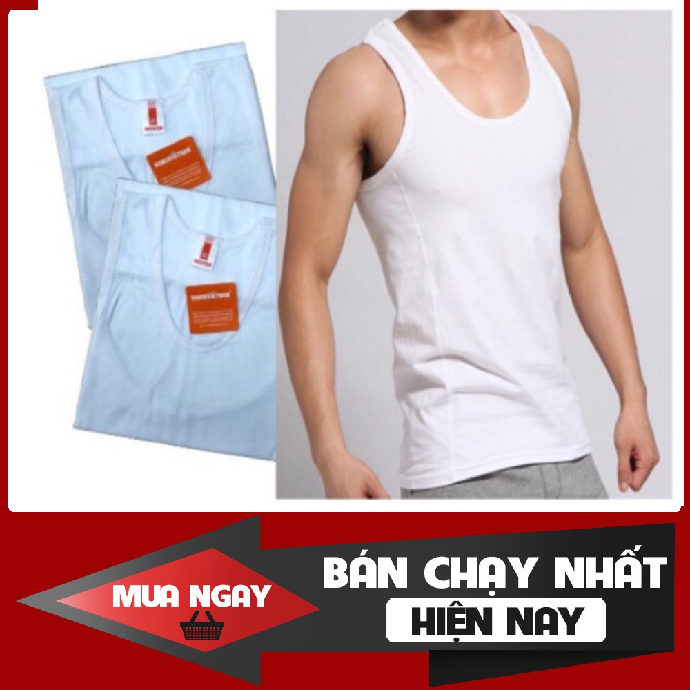 Com bo 5 chiếc Áo lót nam 100% cotton trắng hàng việt nam xuất khẩu siêu rẻ, siêu đẹp(áo ba lỗ)