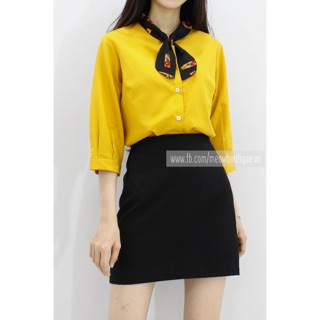 Sơ Mi Công Sở Nữ Cổ Nơ Họa Tiết