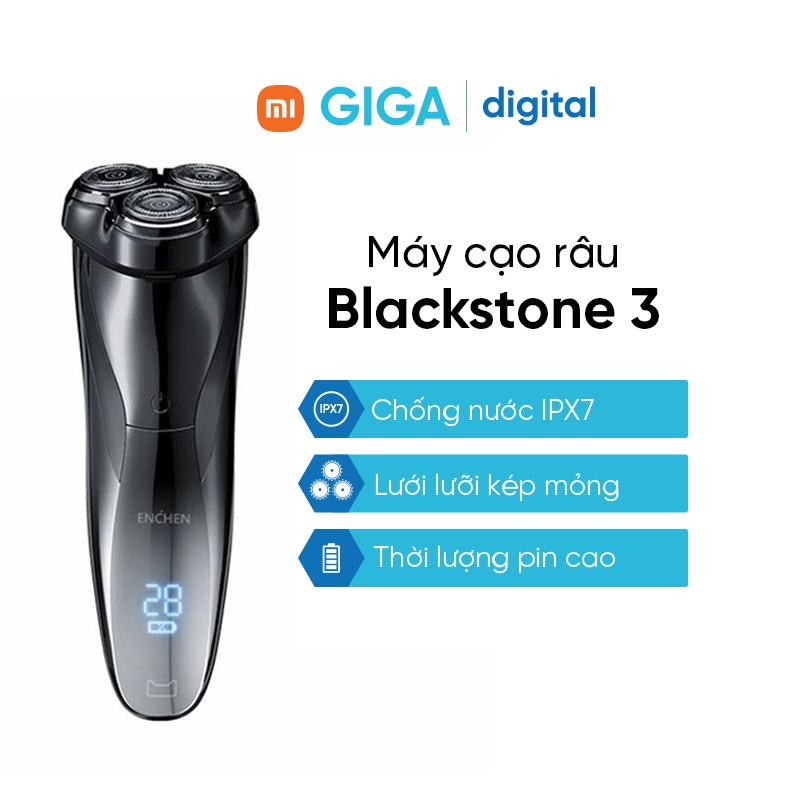 Máy cạo râu Xiaomi Enchen Blackstone 3 chống nước IPX7 có thể thay lưỡi pin sạc siêu bền