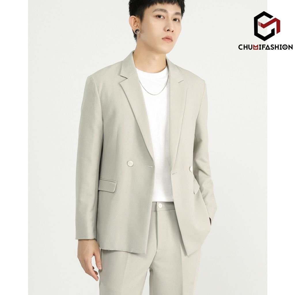 Set Blazer Nam CHUMI Bộ Vest Nam Gồm Áo Vest Và Quần Âu Lịch Lãm Sang Trọng Thời Trang Hàn Quốc AD012 | BigBuy360 - bigbuy360.vn