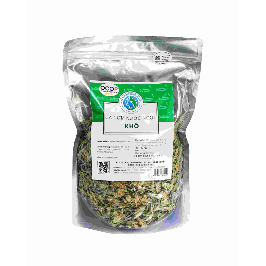 Cá cơm khô nước ngọt sông sê san ngon 500gr đặc sản tây nguyên ocop kon tum