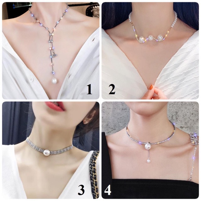 Vòng cổ choker đá