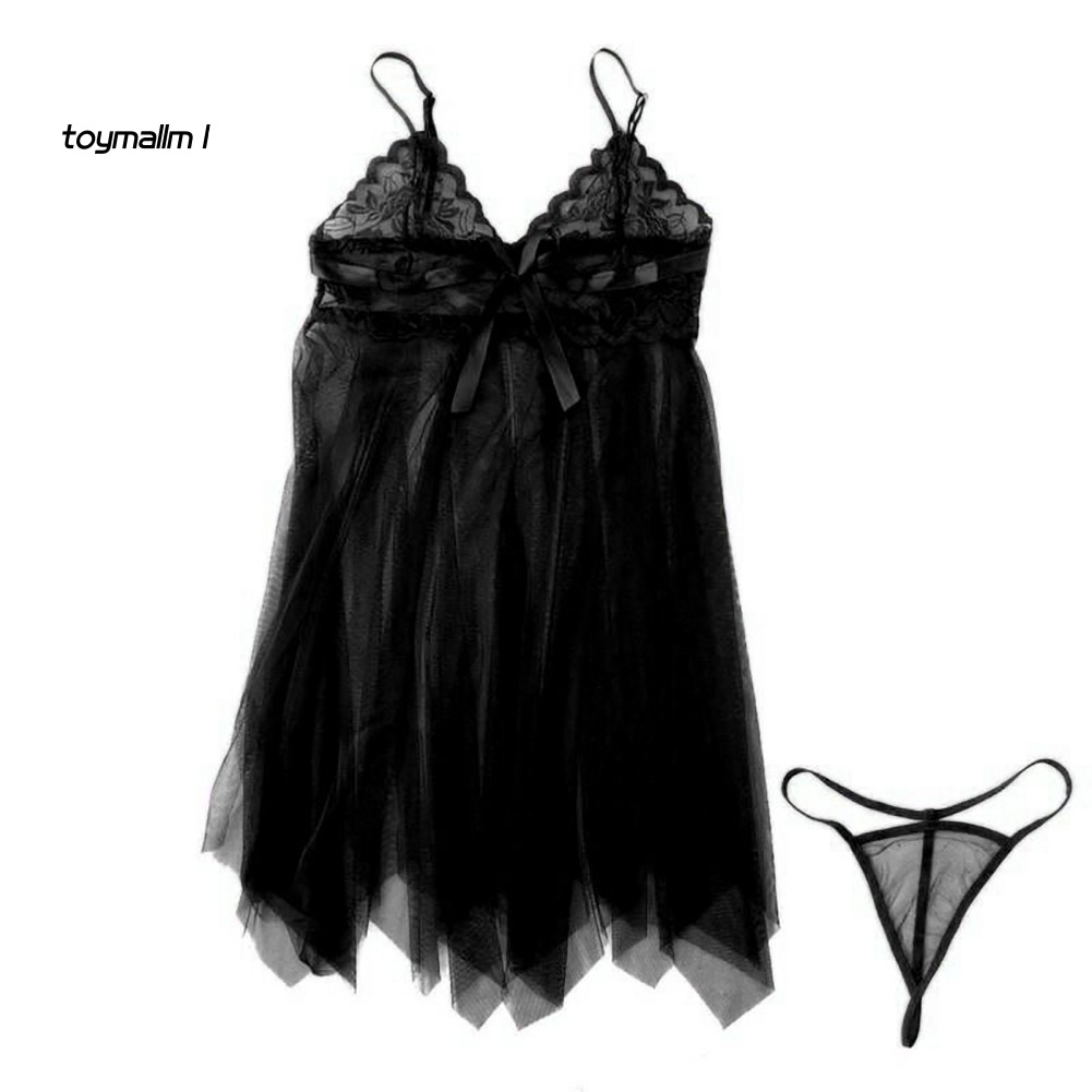 [Mã FASHIONT4WA2 giảm 10K đơn 50K] Váy Ngủ 2 Dây Xuyên Thấu Gợi Cảm Cho Nữ | BigBuy360 - bigbuy360.vn