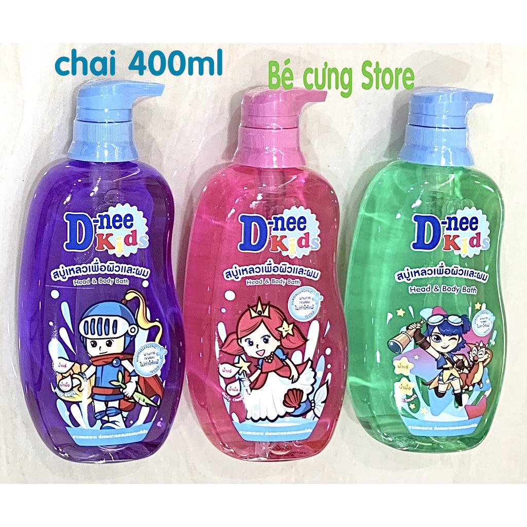 Sữa tắm gội Dnee kids 400ml Thái Lan, cho bé trên 3 tuổi (date mới)