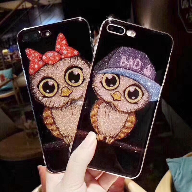 VIVO V7,V7 Plus/V7+,V9,Nex A,X21i,Cute owl Cartoon Bling Casing