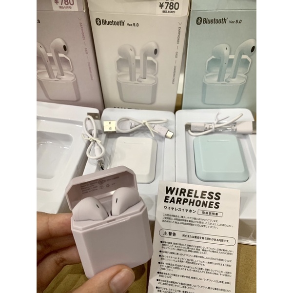 Tai Nghe Bluetooth Wireless Earphones Nhật Bản Sẵn 3 Màu Thời Trang