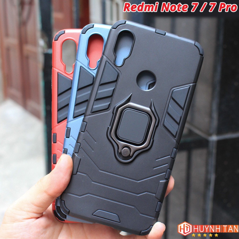 Ốp lưng Xiaomi Redmi Note 7 , Note 7 Pro chống sốc Iron Man ver 2 có Iring (Full Màu)