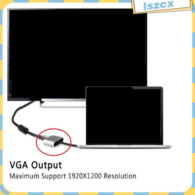 USB C To HDMI 4K VGA Adapter USB3.1 Type C USB-C To VGA HDMI Video Converter