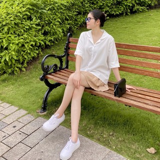 Áo Sơ Mi Nữ Vintage Cổ Sen