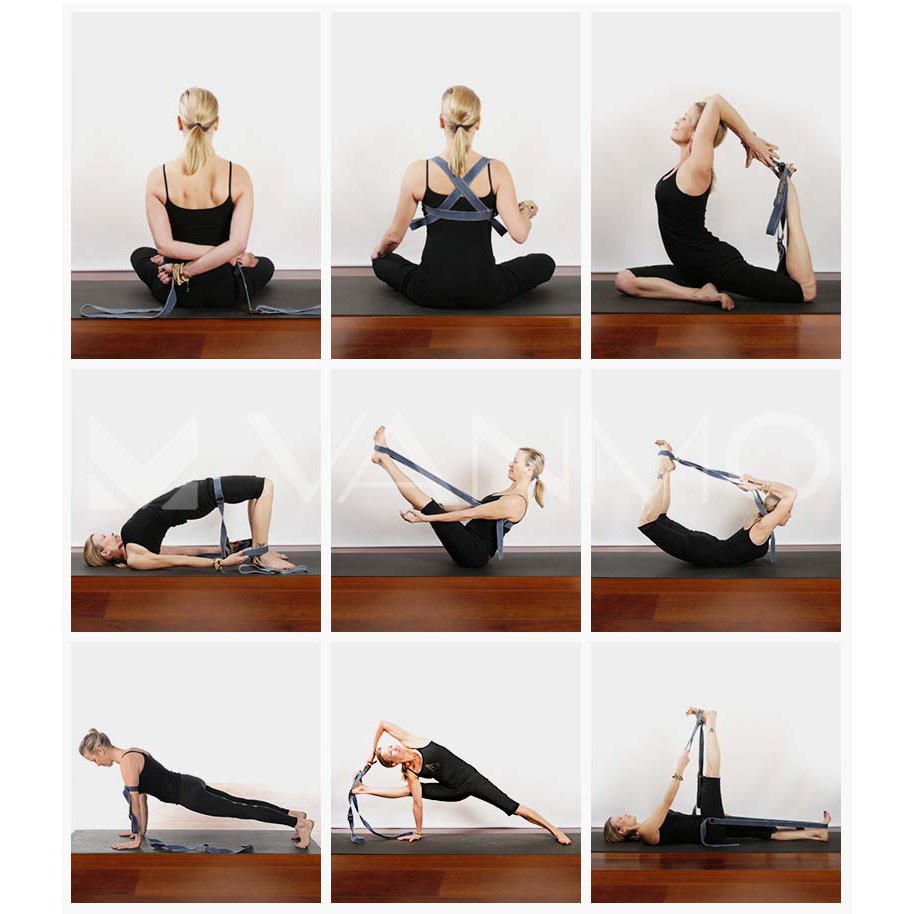 Dây Đai Tập Yoga Strap Sợi Cotton Cao Cấp ANFIT Siêu Bền Dài 1,83m x 3,8cm và 2,5m x 3,8cm