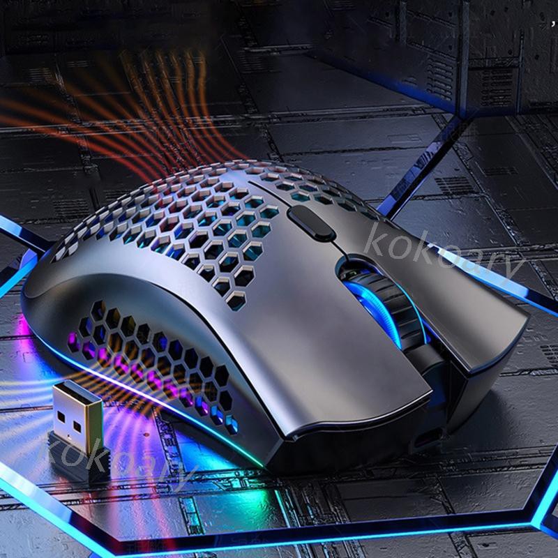 Chuột Gaming Kok 7 Phím Rgb Không Dây 2.4ghz 1600dpi