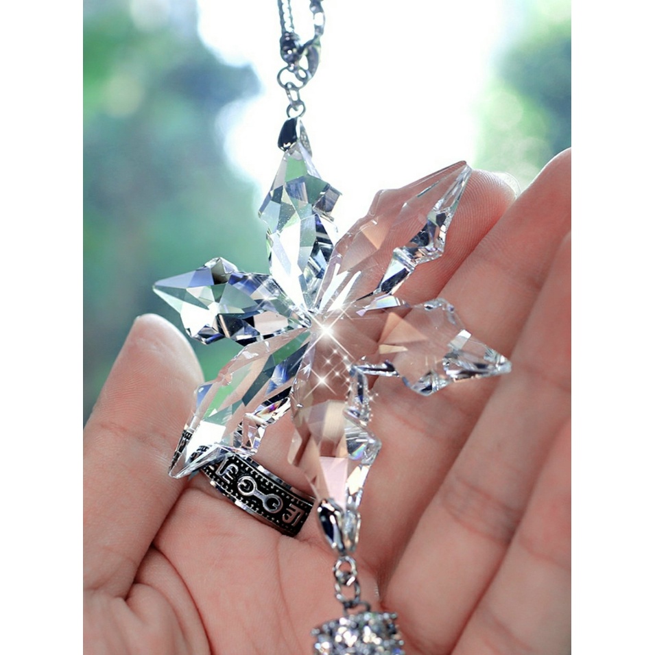 DECOR KHÁNH TREO GƯƠNG XE THIÊN NGA ĐÍNH ĐÁ CAO CẤP