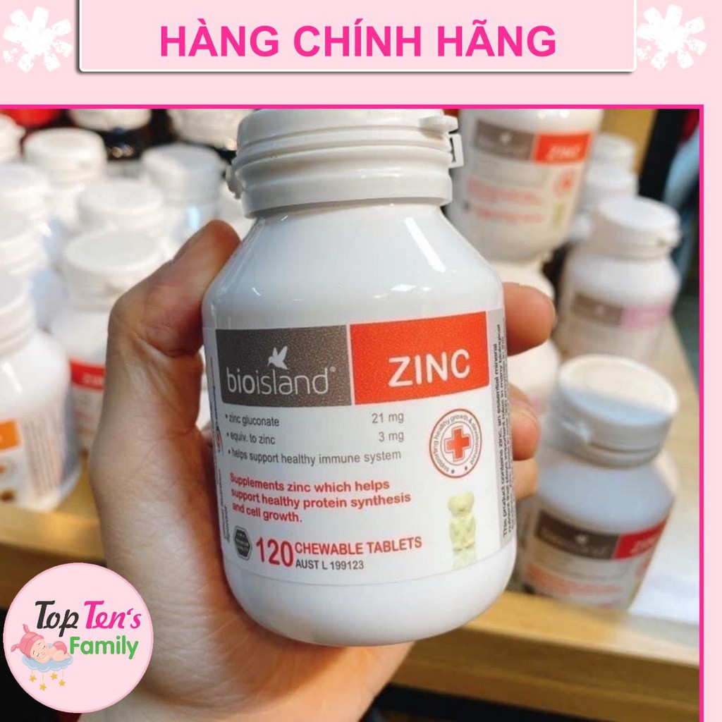 ❣️ [CHÍNH HÃNG 100%] ] Kẹo Kẽm Zinc Bioisland 120 viên cho bé từ 1 tuổi 💯