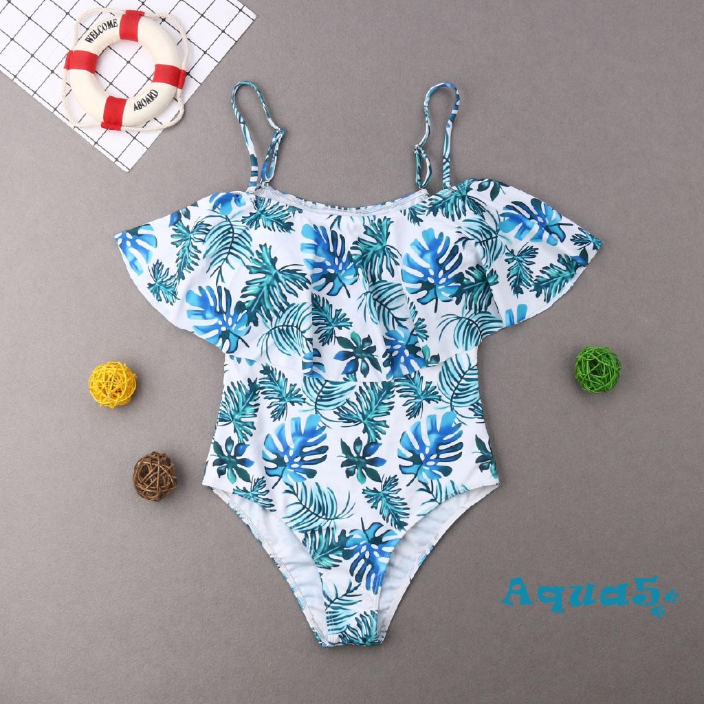 Set bikini hoa xinh xắn dành cho bé gái