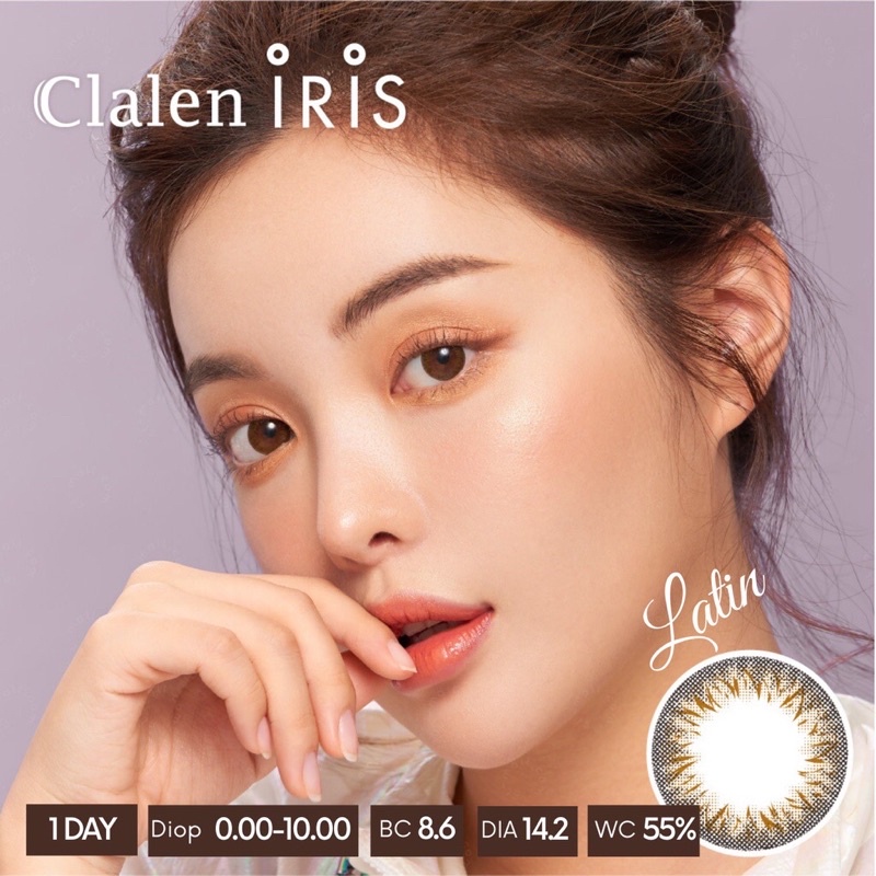 (8.6/14.2) Kính áp tròng màu 1 ngày cận (0&gt;10) Clalen Iris (Hàn Quốc)