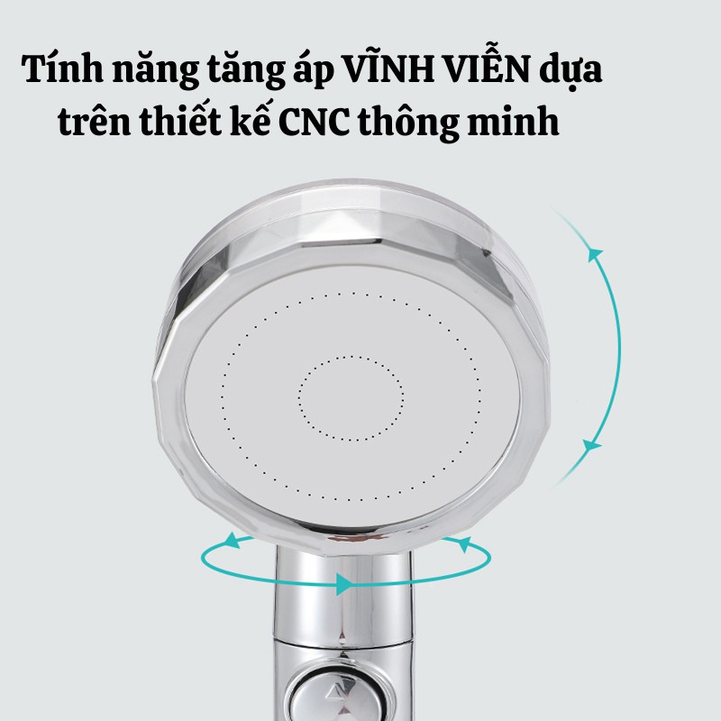 Vòi Hoa Sen Tăng Áp, Vòi Tắm Hoa Sen Cao Cấp Điều Chỉnh Độ Mạnh Yếu Của Nước PAPAA.HOME