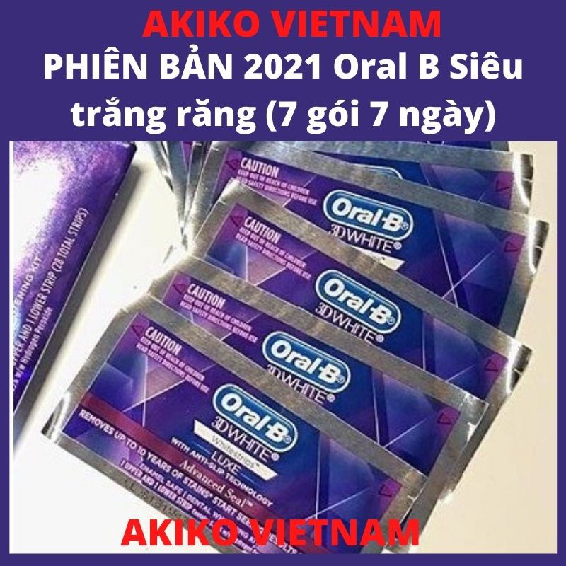 Miếng dán trắng răng ❤ FREESHIP(set 1 gói) ❤ Miếng dán răng Oral b ,3D White Luxe - oral b