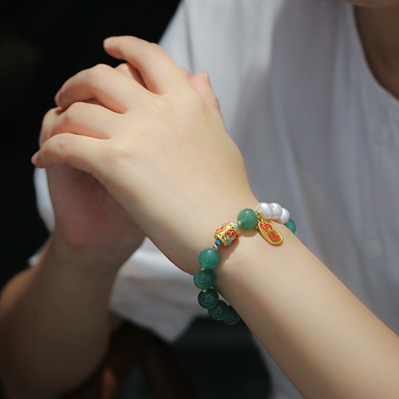 [Hàng Mới Về] Vòng Đeo Tay Chuỗi Hạt Phong Cách Trung Hoa