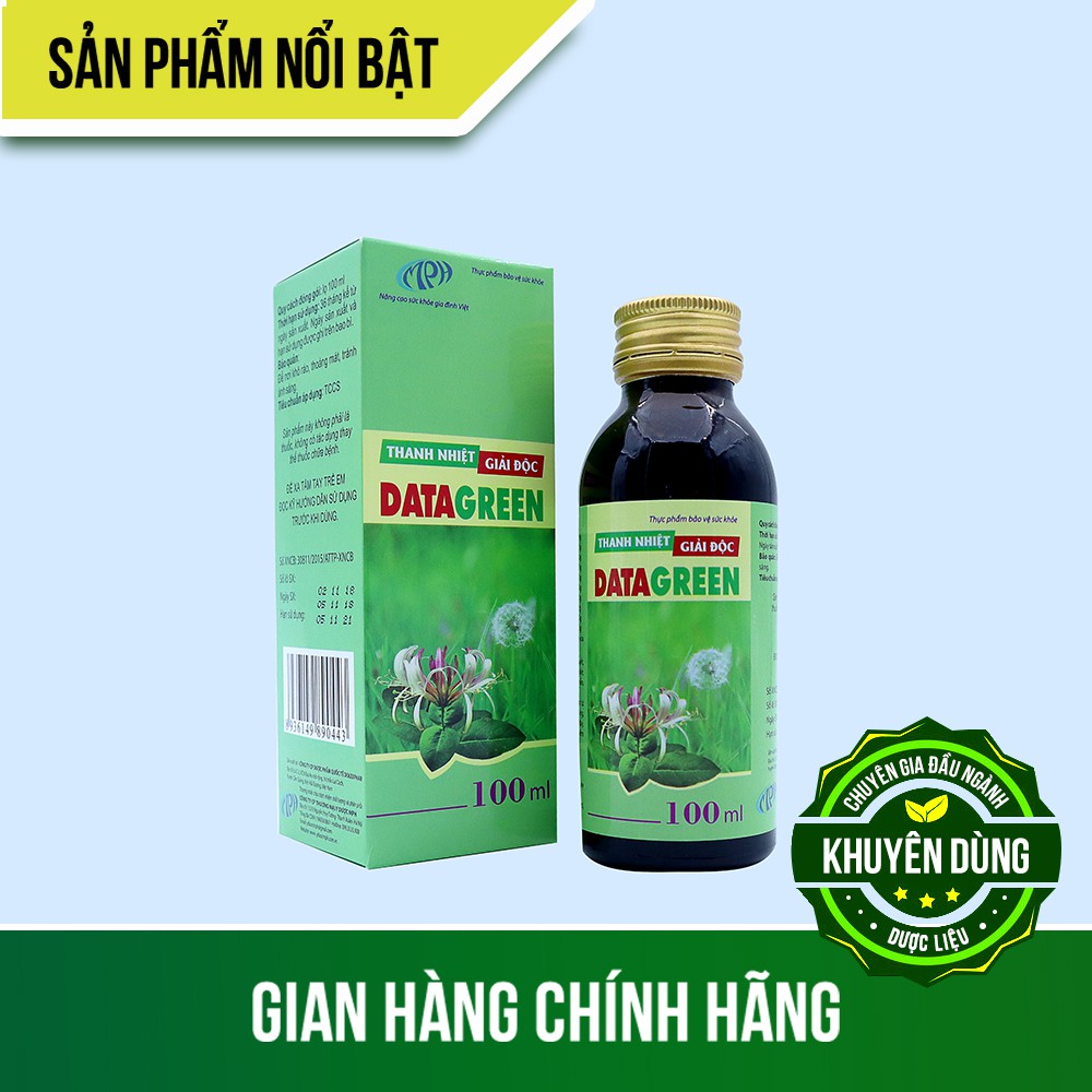 Thanh nhiệt, Giải độc gan cho bé Data Green - Giảm các triệu chứng nóng trong, nóng gan: mẩn ngứa, rôm sảy, nổi mề đay