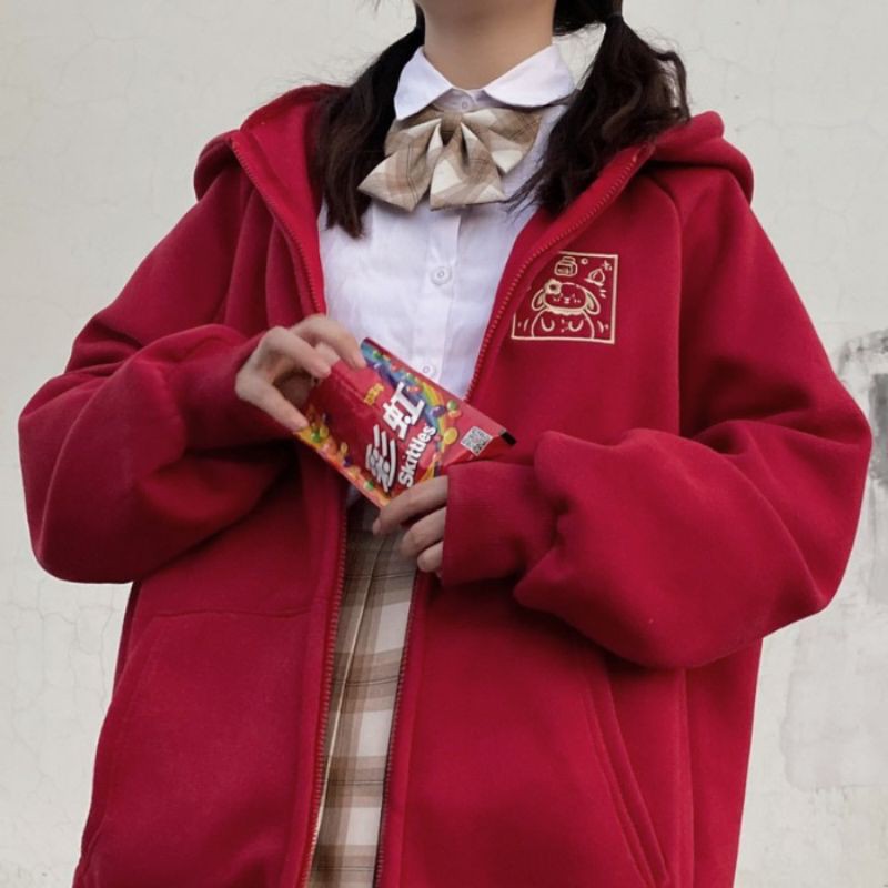 [Có Ảnh Thật - Order] (C) Áo khoác nỉ bông nữ sinh JK Lolita phong cách Nhật Bản nhiều màu.