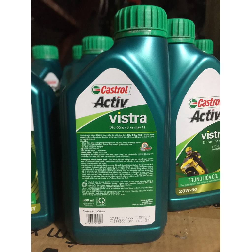 Dầu nhớt xe máy Castrol Activ Vistra 20w50 (800ml)