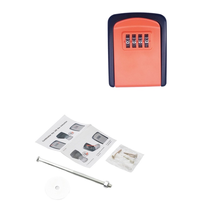 Ổ Khóa Hộp Chìa Khóa Gắn Tường Bằng Kim Loại Chống Trộm Tiện Dụng