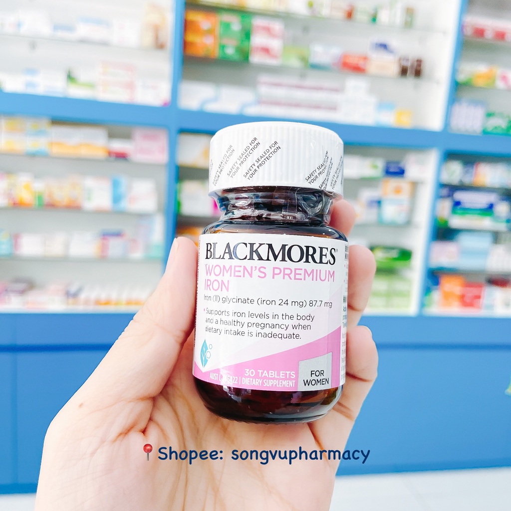 Viên Sắt bầu Blackmores Pregnancy Iron Úc - Ngừa thiếu máu không gây táo bón cho bà bầu và mẹ sau sinh