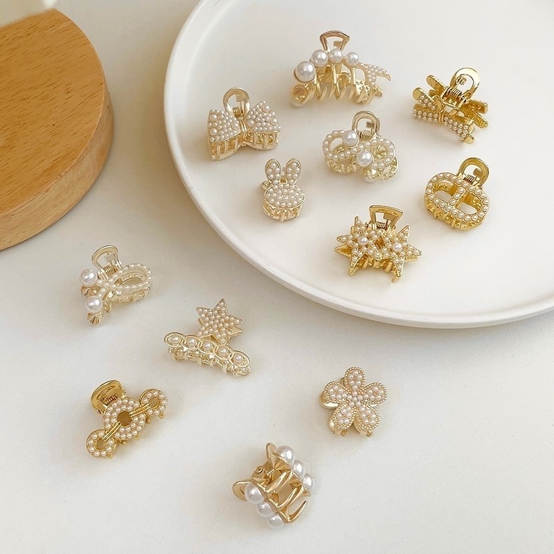 Kẹp Tóc Kim Loại Đính Đá Thời Trang Hàn Quốc Cho Nữ