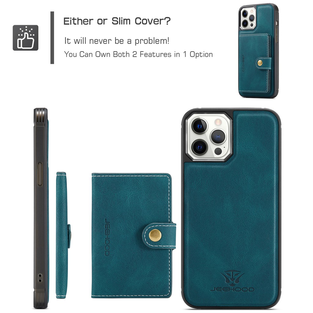 Ví Đựng Thẻ Từ Tính Cho iPhone 14 13 12 11 Pro Max X XR XS Max 7 8 Plus Ốp điện thoại Da 2 Trong 1 Có Thể Tháo Rời Ốp điện thoại