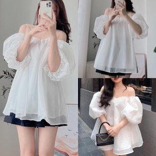 Áo babydoll tiểu thư sang chảnh phong cách Hàn Quốc
