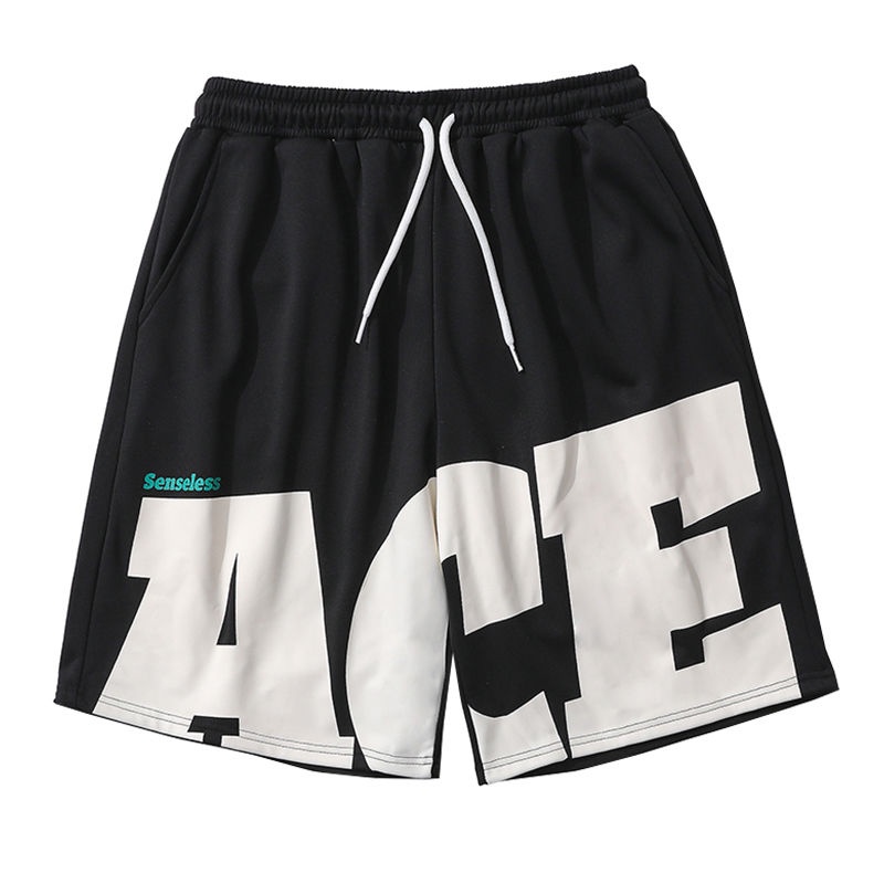 Quần Short Thể Thao In Chữ Phong Cách Hip Hop Đường Phố Năng Động