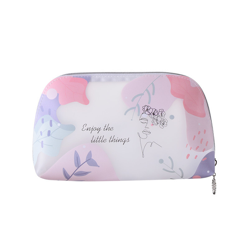 New cosmetic bag cute girl translucent transparent TPU cosmetic storage bag