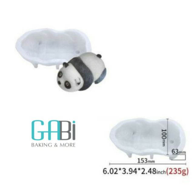 Khuôn silicon gấu trúc 4D