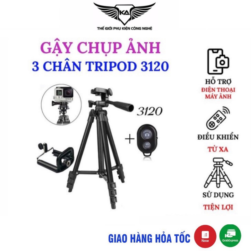 [CHÍNH HÃNG] Gậy 3 chân chụp hình máy ảnh, điện thoại Tripod TF - 3120 loại tốt bền Karpino