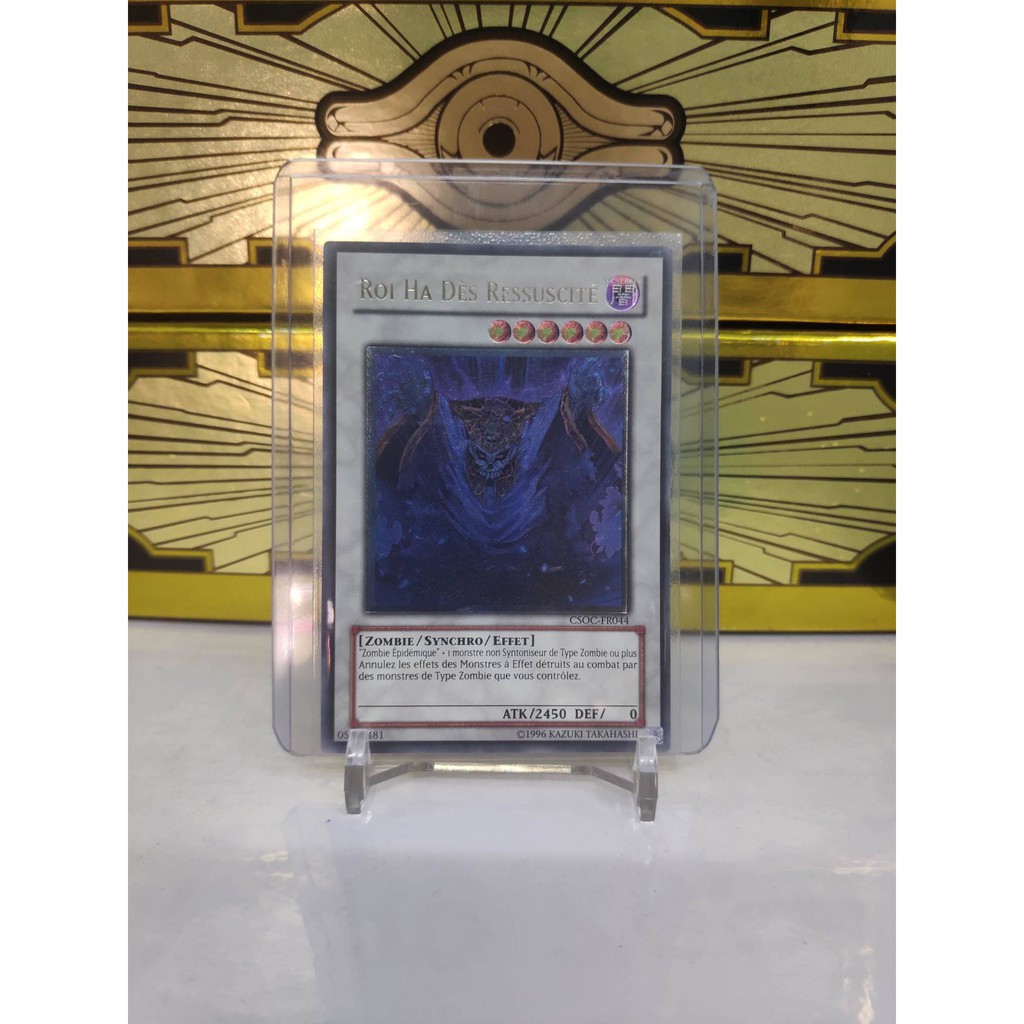 [ Dưa Hấu Yugioh ] Tiếng Pháp - Lá bài thẻ bài Revived King Ha Des - Ultimate Rare Unlimited - Tặng bọc bài nhựa bảo quả
