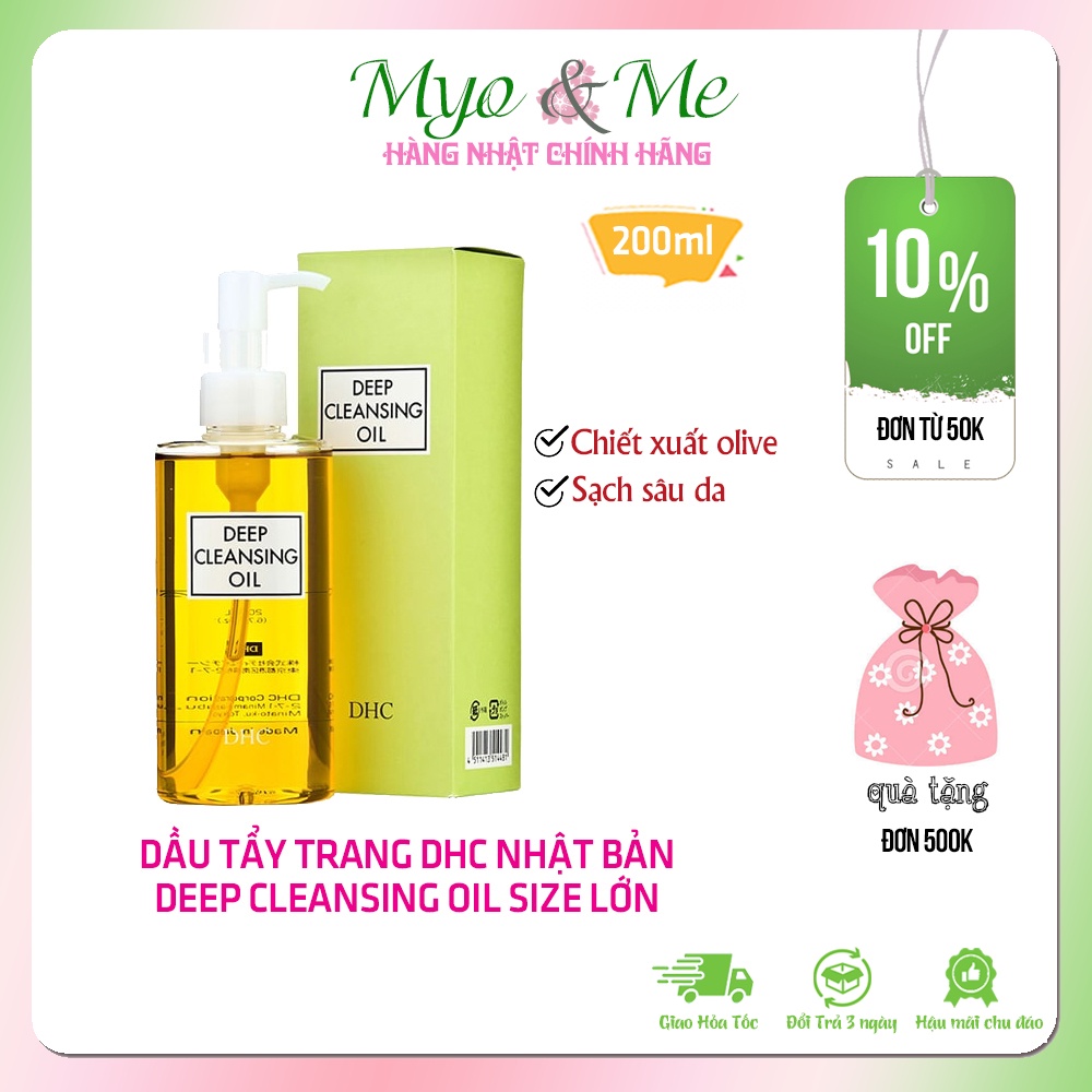 Dầu tẩy trang DHC Nhật Bản chiết xuất oliu sạch sâu da DHC Olive Deep Cleansing Oil size L - 200ml