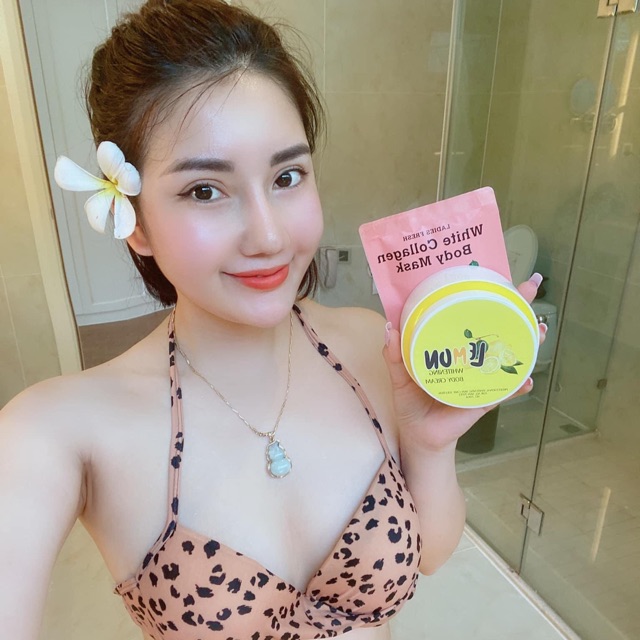 Ủ trắng chanh- combor trắng chanh tặng kèm son