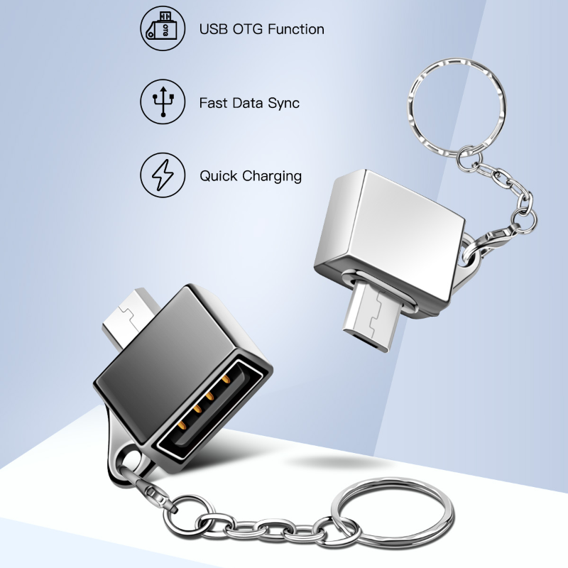 Dây Cáp Chuyển Đổi Dữ Liệu Otg U Sang Micro Usb Bằng Kim Loại Nhỏ Gọn Tiện Dụng | BigBuy360 - bigbuy360.vn