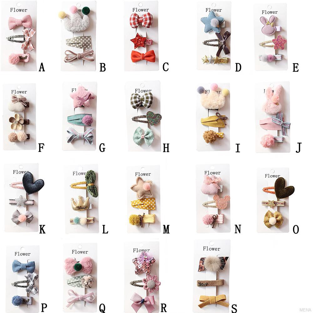 Set 3 kẹp tóc dễ thương cho bé gái
