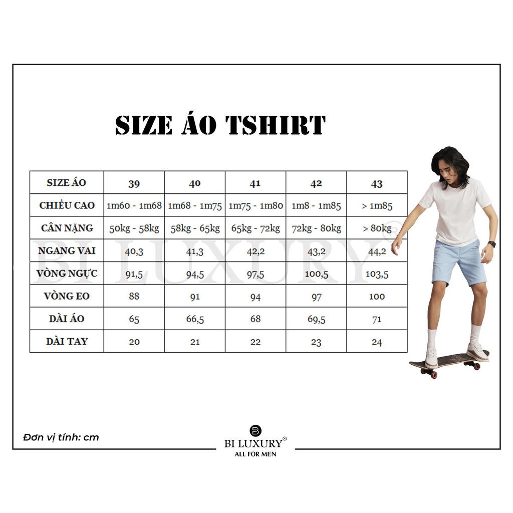 Áo phông nam Biman by Biluxury thun trơn co giãn thoải mái vải mềm nhẹ thoáng mát trẻ trung 5APKB003TTT | BigBuy360 - bigbuy360.vn