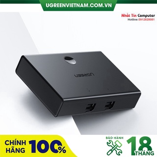 Bộ chia máy in 2 vào 1 cổng usb 2.0 chính hãng ugreen 30345 cao cấp