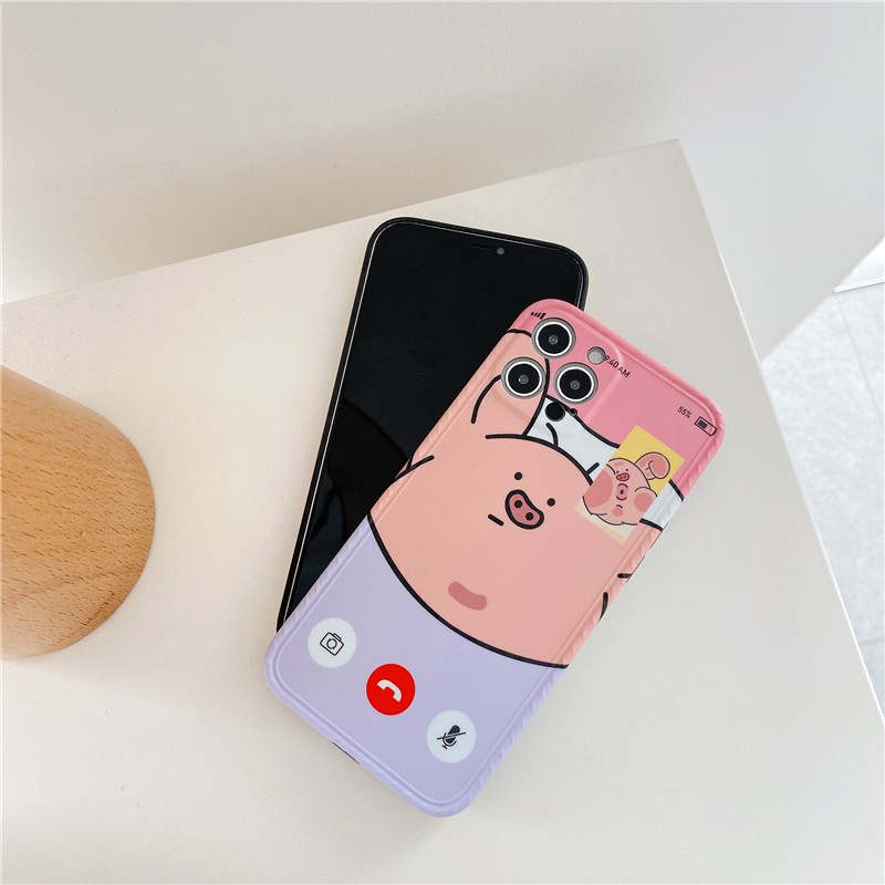 Ốp điện thoại hình chú heo dễ thương cho iphone12 12promax iPhone11 iPhoneXS XR 7 / 8PLUS