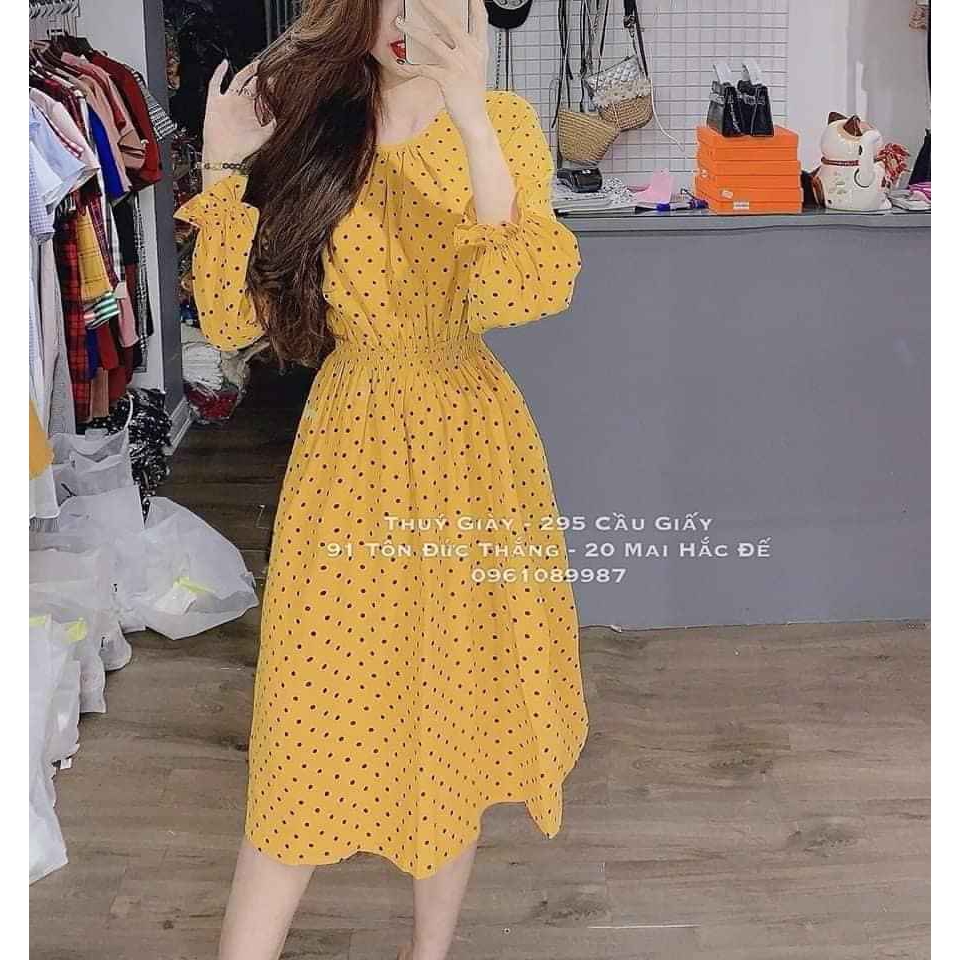 váy xoè chấm bi đẹp mê