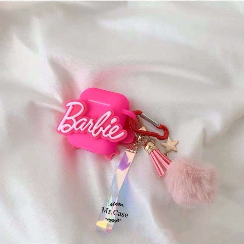 Combo ốp iphone và case Airpods 1/2 Pro Vỏ Ốp Đựng Tai Nghe Barbie Hồng Bánh Bèo Dễ Thương