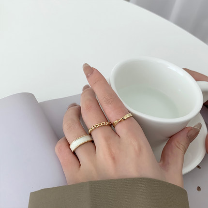 Nhẫn Ahellogirl thiết kế đơn giản thời trang Hàn Quốc cho nữ
