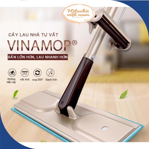 Chổi Lau Nhà Tự Vắt Thông Minh Cán Inox, Bộ Chổi Lau Sàn Thông Minh Spin Mop Tự Vắt Thông Minh Xoay 360 Độ