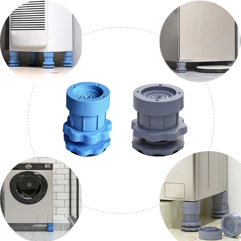 Set 4 Đệm Nâng Chiều Cao Chống Rung Chống Trượt Có Thể Điều Chỉnh Cho Máy Giặt