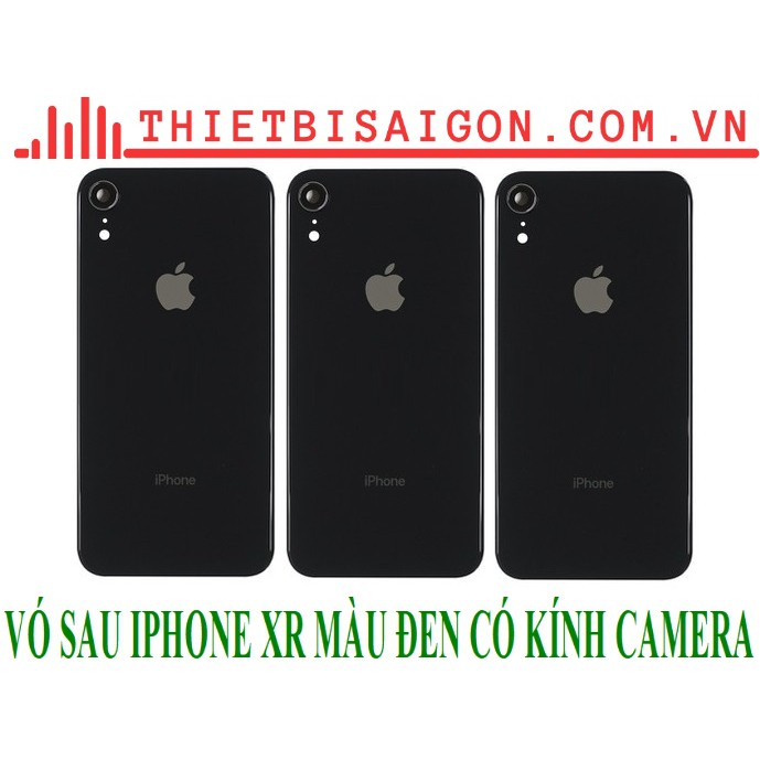 VỎ SAU IPHONE XR MÀU ĐEN CÓ KÍNH CAMERA